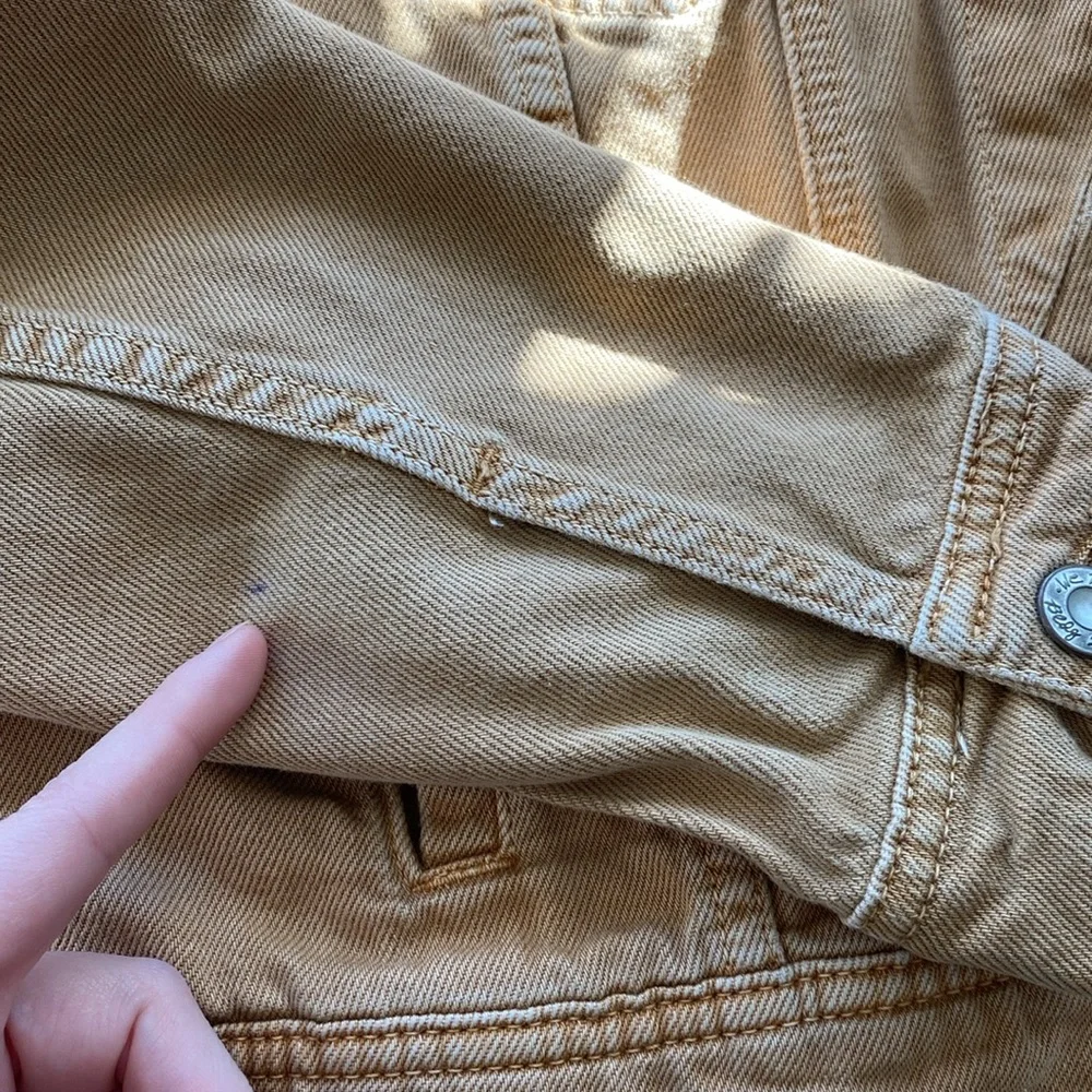 Free People Rumors Denim Jacket Warm Sands Womens Small - Picture 12 of 12
